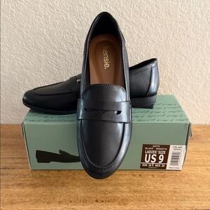 Kensie Classic Black Womens Slip-On Gitty Loafers Size 9